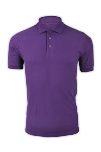 SKP102 純色 深紫色082短袖男裝Polo恤 1AC03  純色polo恤 團體polo恤選擇 polo公司 T恤價格 CBJ-M